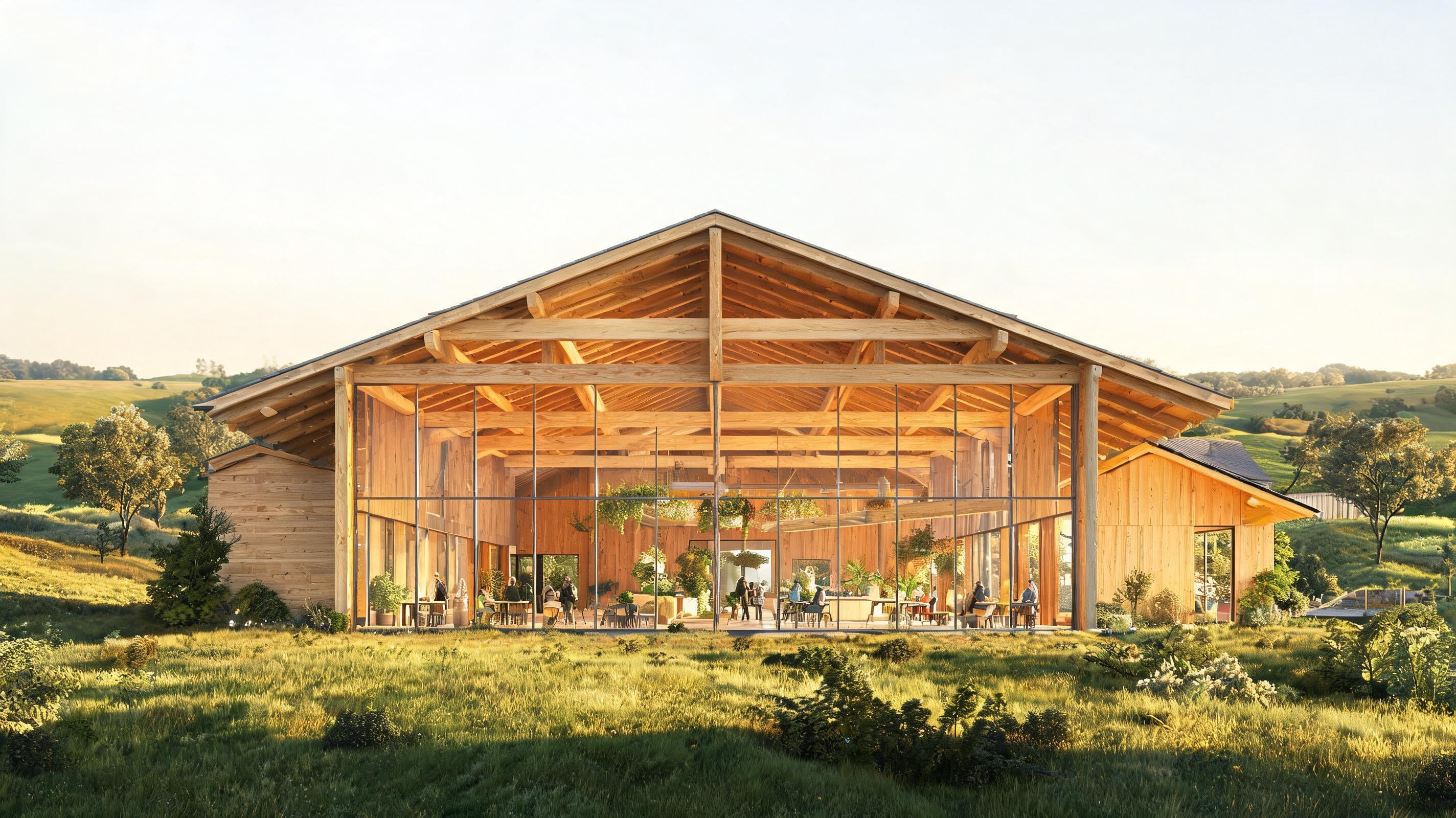 Mass-Timber Vernacular example render
