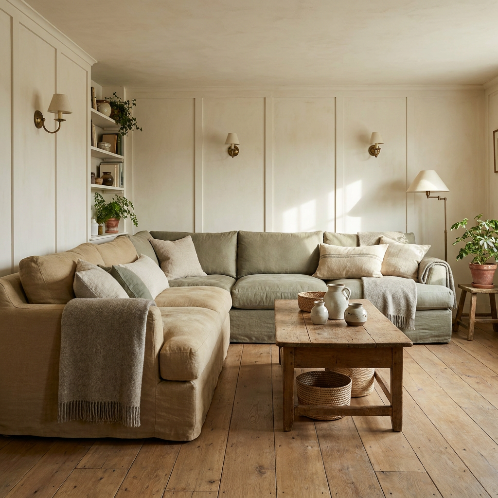 Modern Farmhouse family room example render