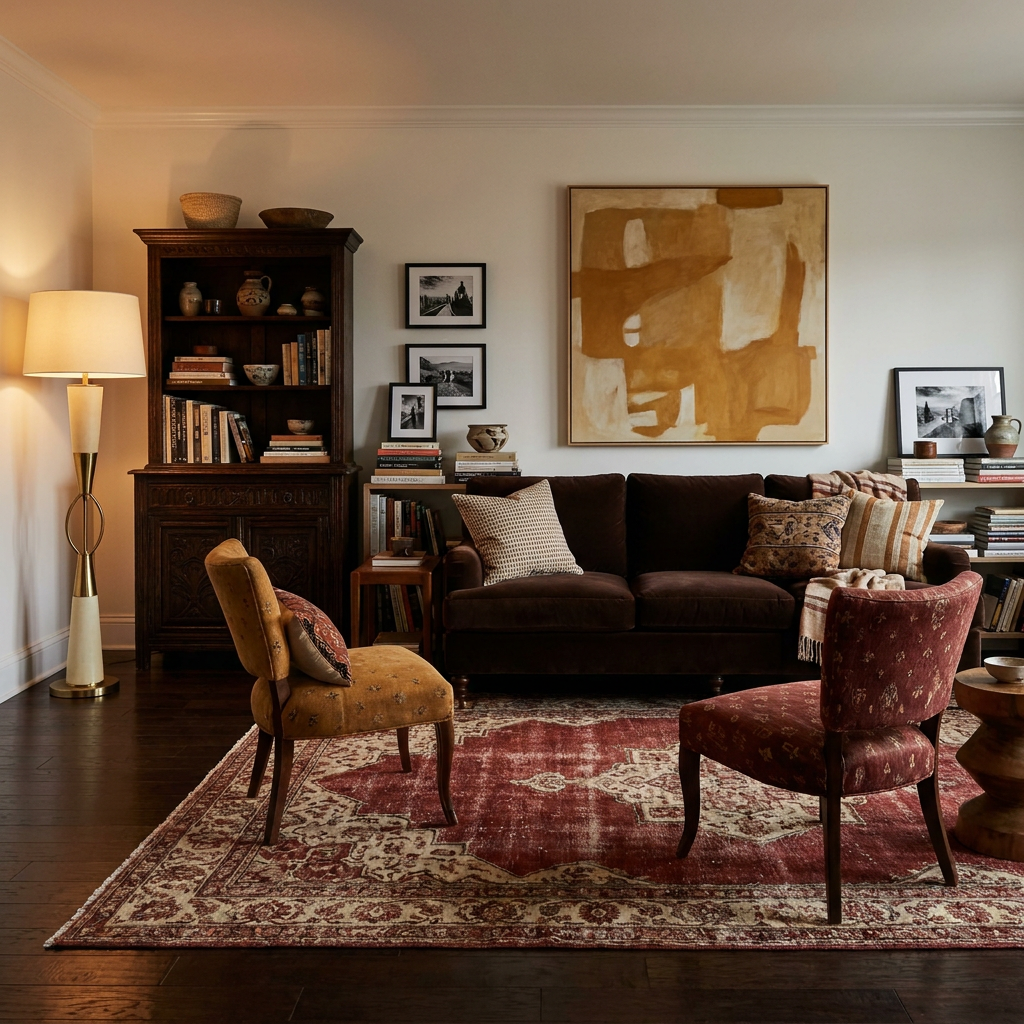 Eclectic living room example render
