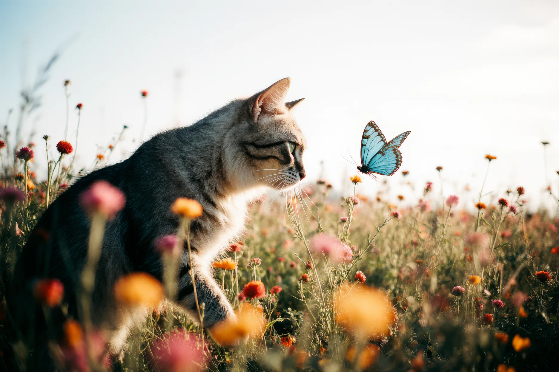 Cat and Butterfly