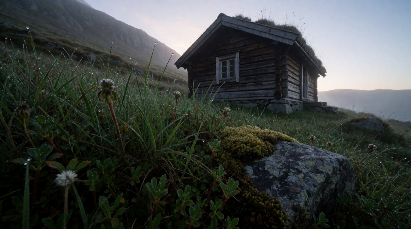 Cabin landscape generated with Krea 2 Turbo from the prompt above