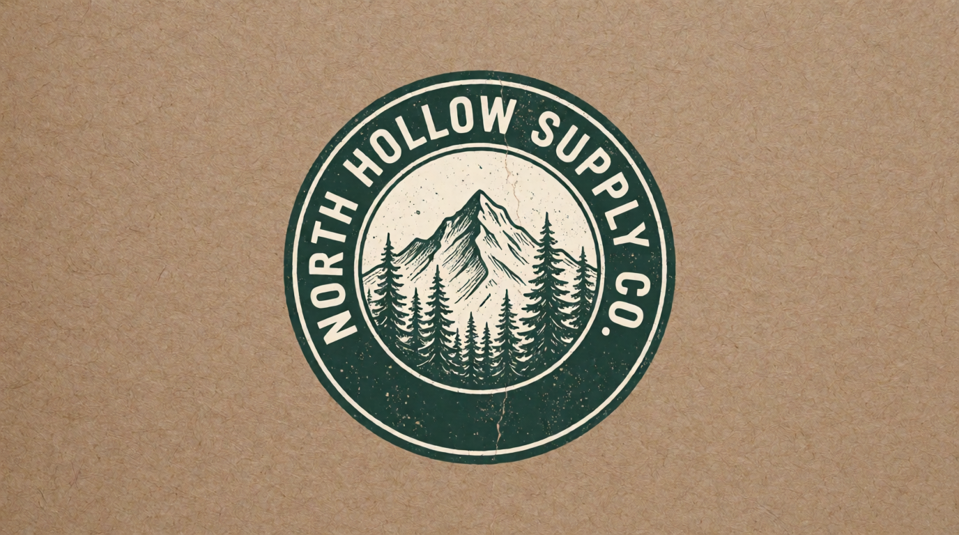The vintage badge prompt above, generated with Krea 2 (all images in this post are Krea 2 outputs)