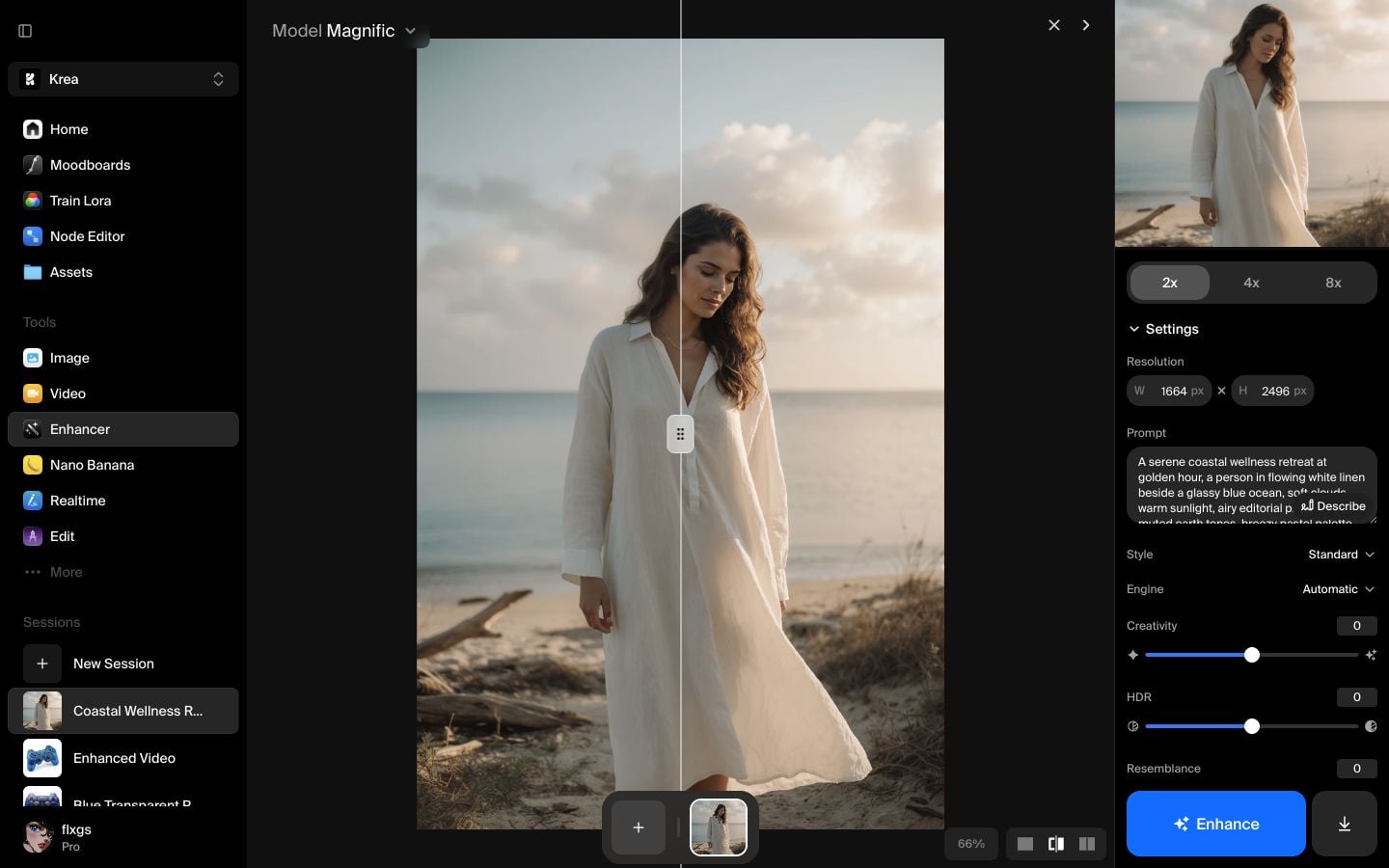 Wie man Bilder mit Magnific in Krea verbessert