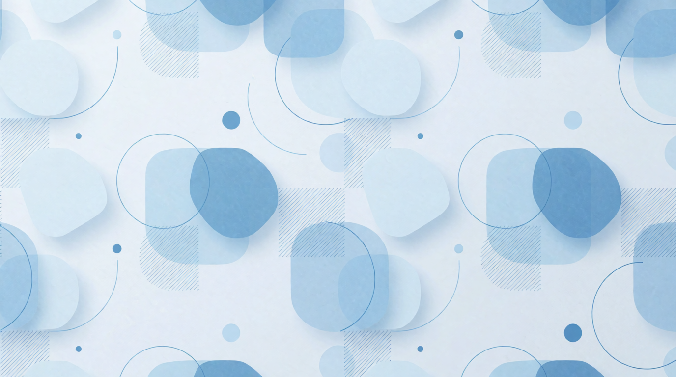 Seamless repeating geometric pattern background in soft blue and white, a raw Krea 2 generation of the prompt above