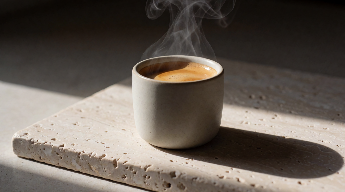 Raw Krea 2 output from the espresso-cup prompt above — generated with Krea 2, not Firefly