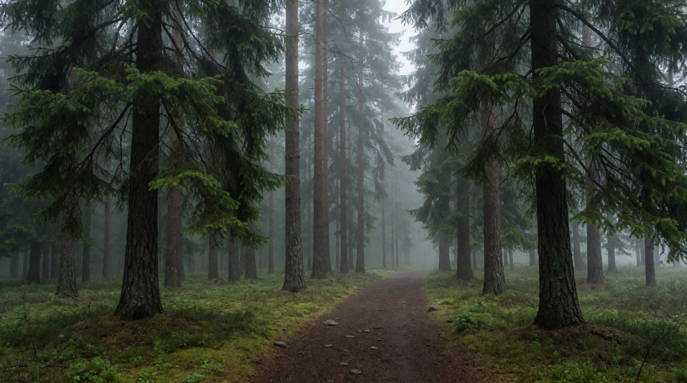 Krea 2 Turbo output from the forest prompt above, shown to illustrate the prompt, not a local Stable Diffusion result