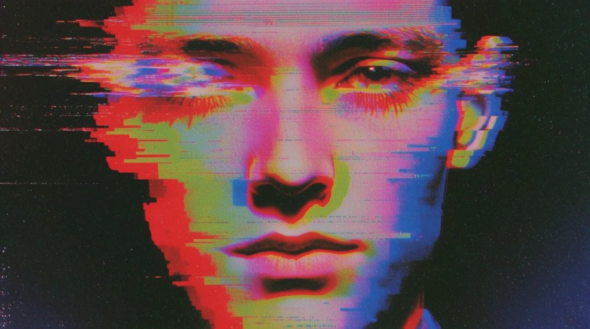 Lo-Fi Digital Decay moodboard output: degraded chromatic aberration scene