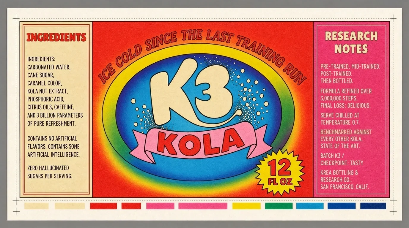 Colorful K3 Kola label artwork