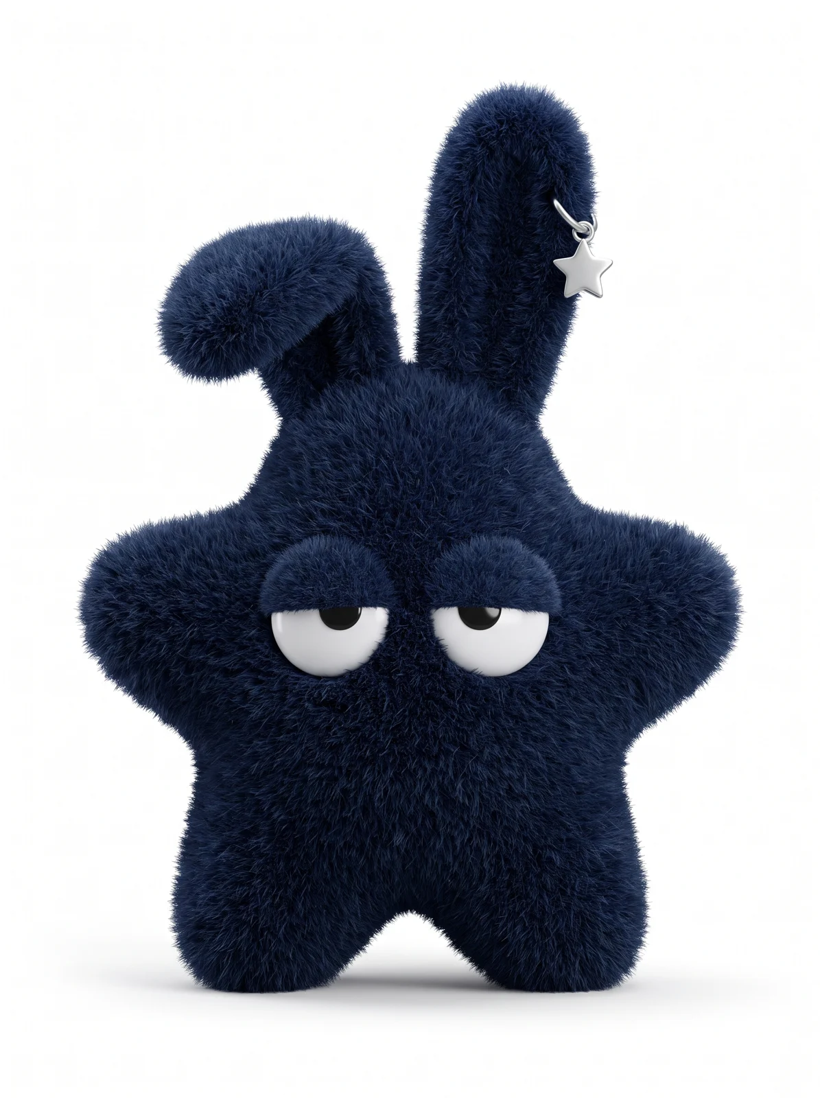 Navy star-shaped plush character