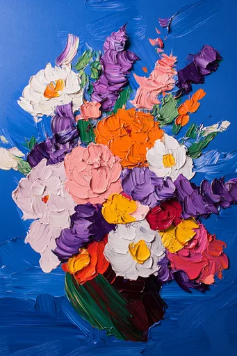 Exemple de style floral à l’huile épais pour Krea Train