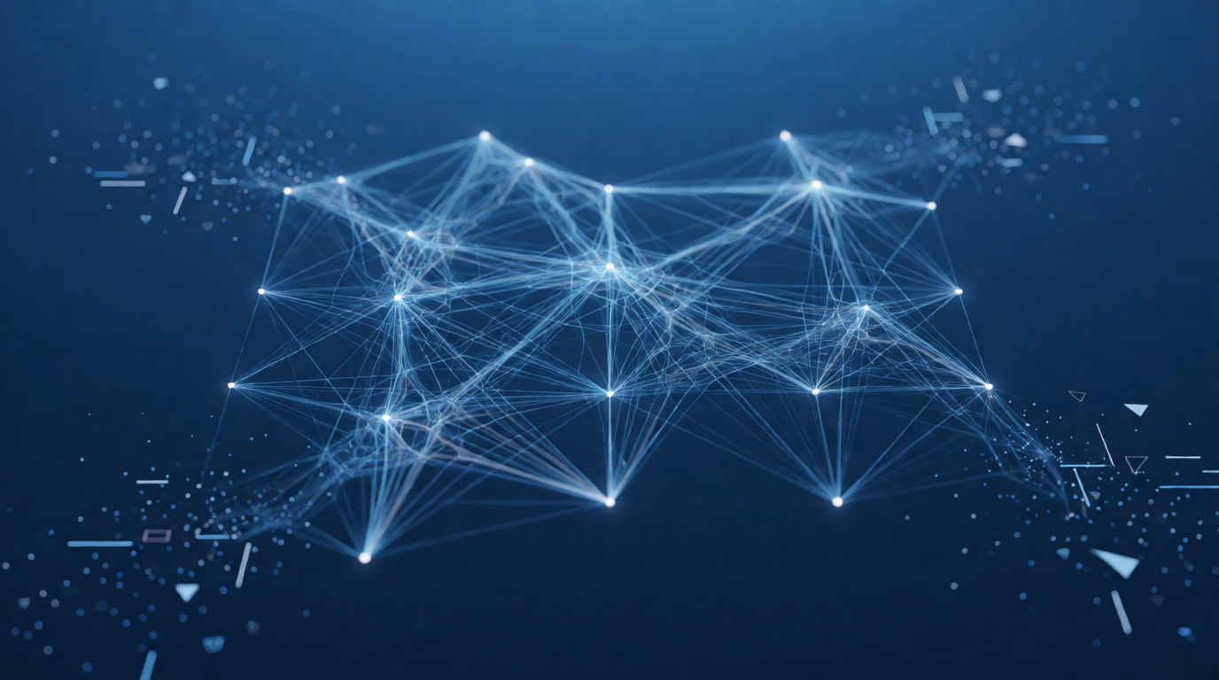 Abstract network of glowing nodes — generated with Krea 2