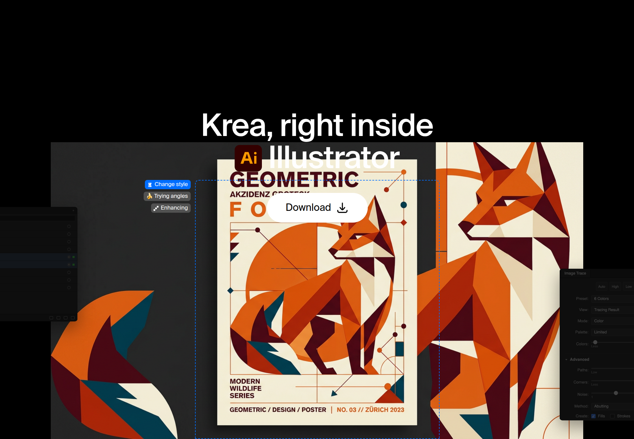 Krea for Illustrator: Generate Artwork, Vectorize It and Design with Krea Agent