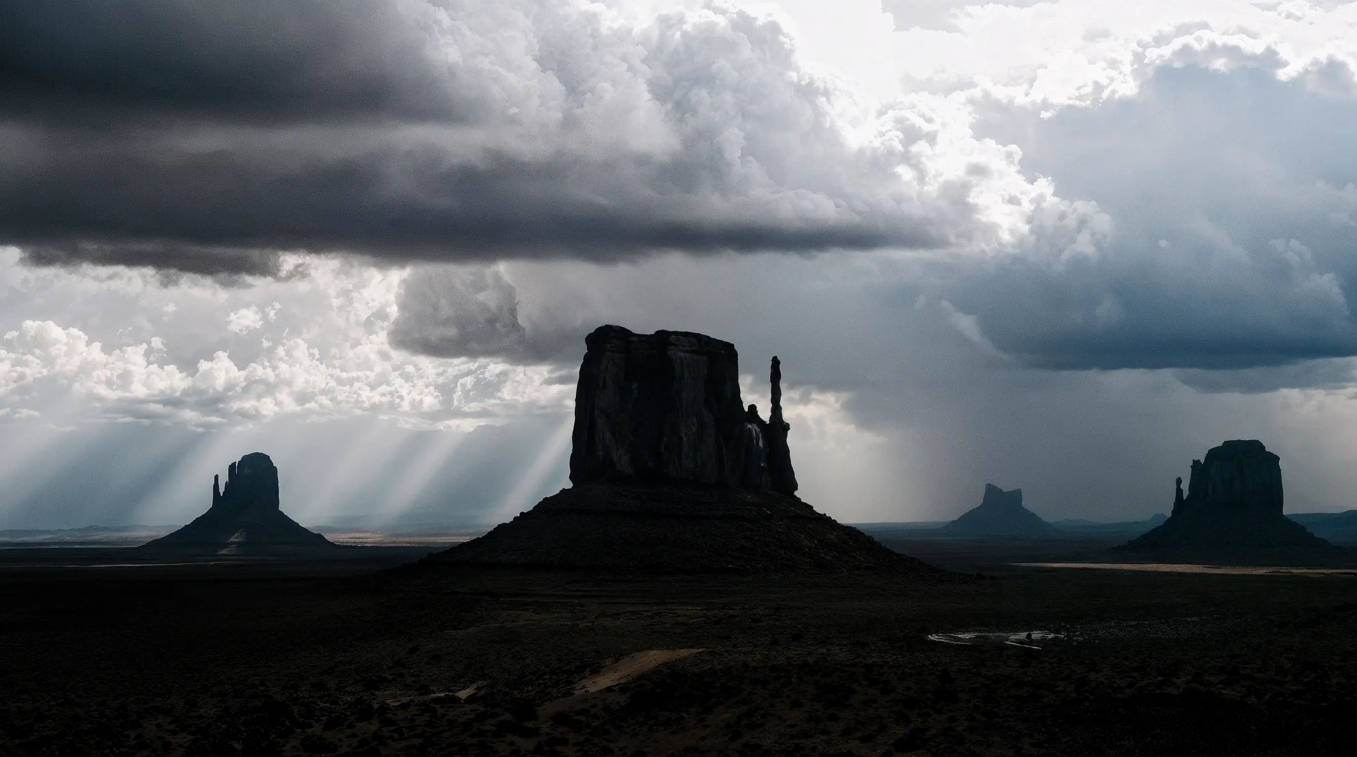 Dramatic desert landscape generated with Krea