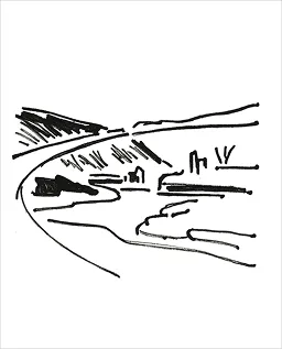 An ink-style illustration, made with Krea