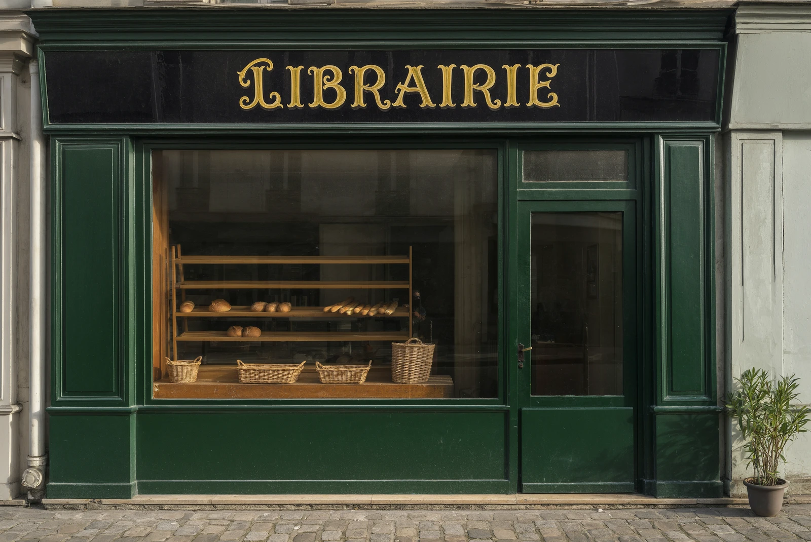 Boulangerie sign, re-lettered