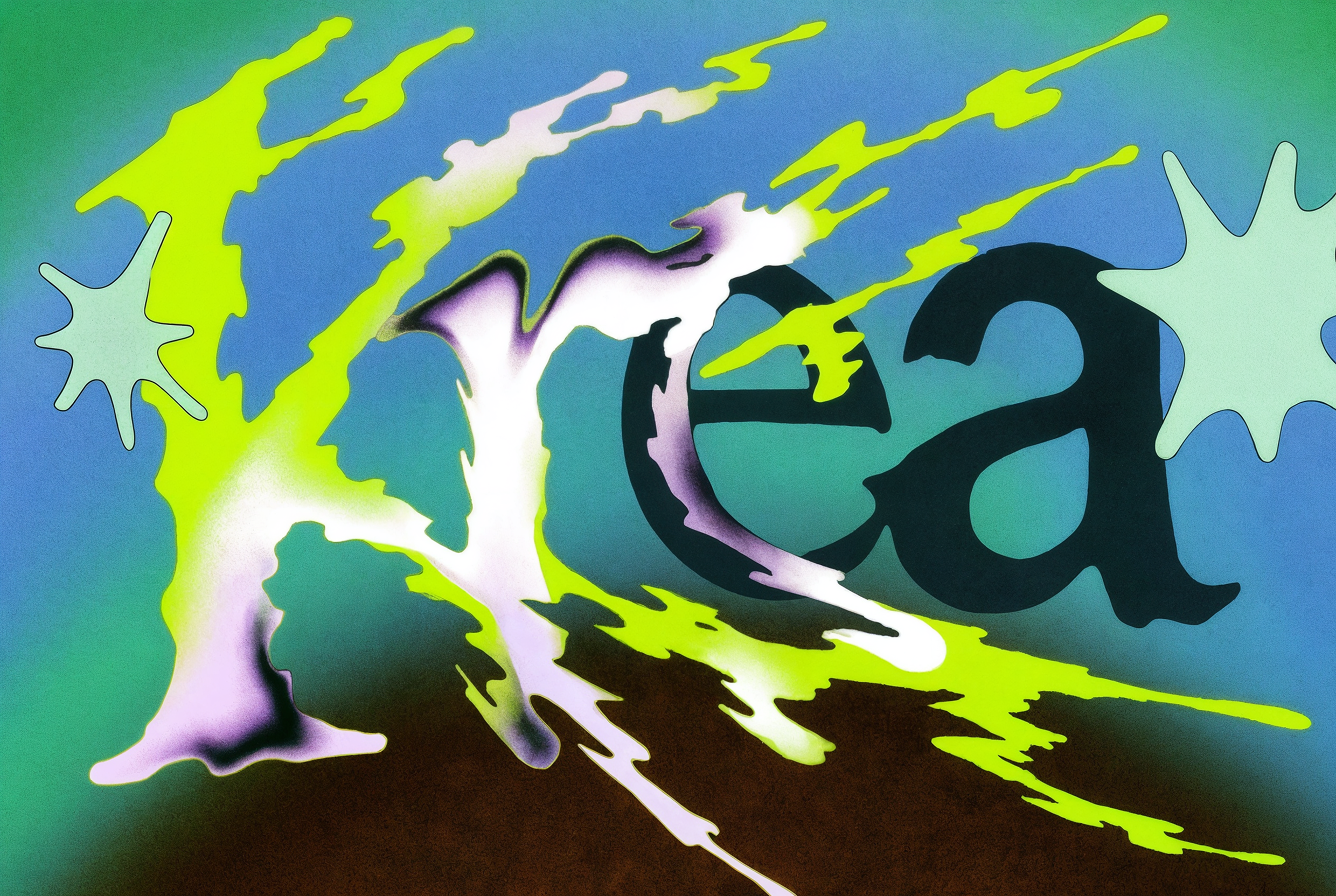 Official Krea press-kit product visual showing the Krea AI creative interface and generated artwork