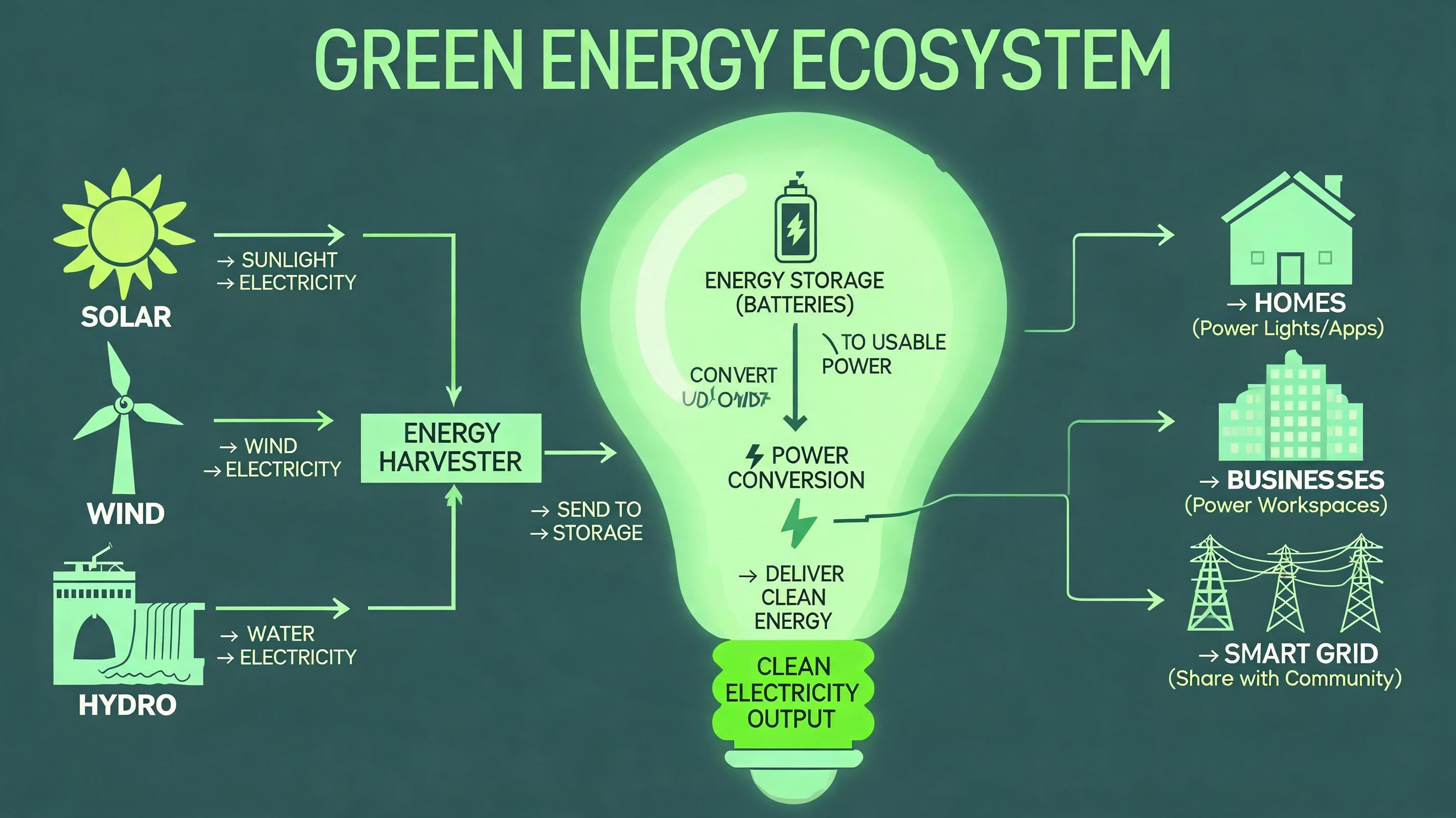 Green-Energy Ecosystem Explainer example render