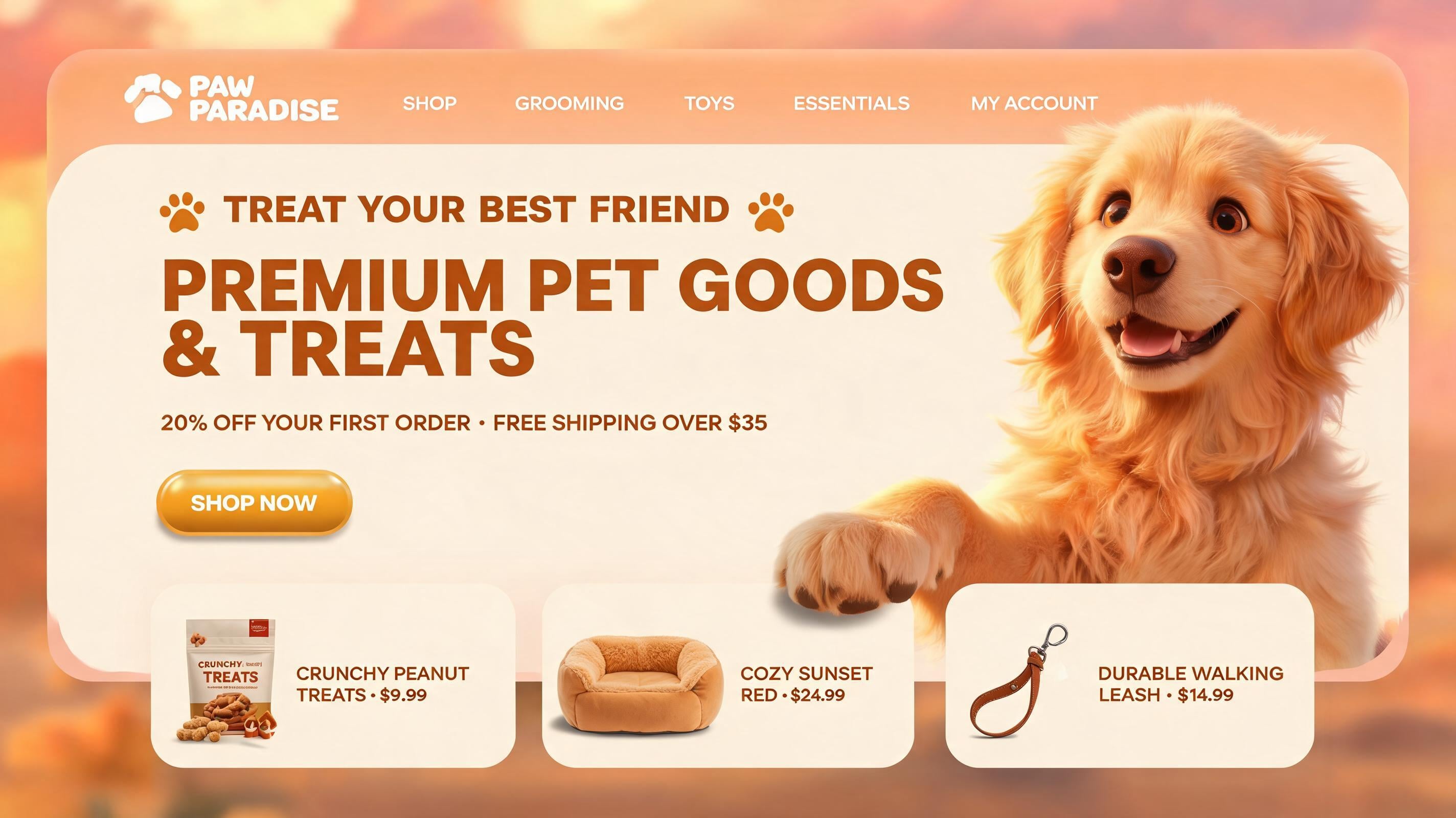 Boundary-Breaking Pet-Commerce UI example render