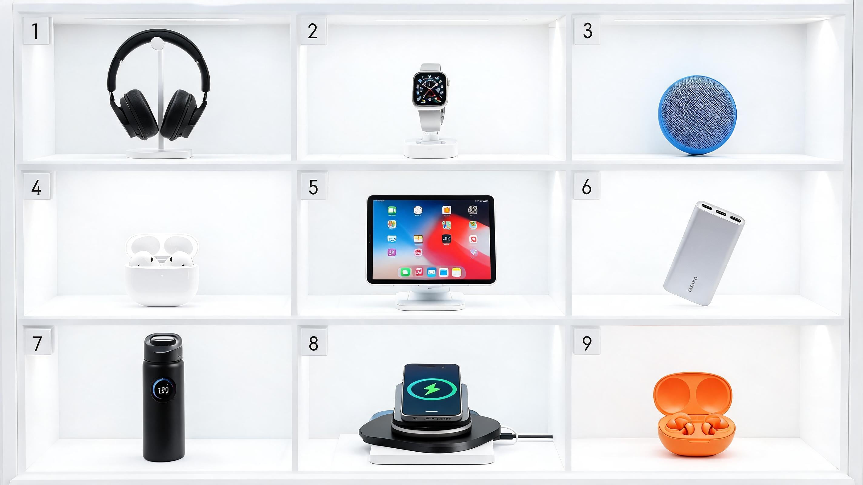 Seedream 5.0 Pro on Krea – Best for a nine-product tech display example render
