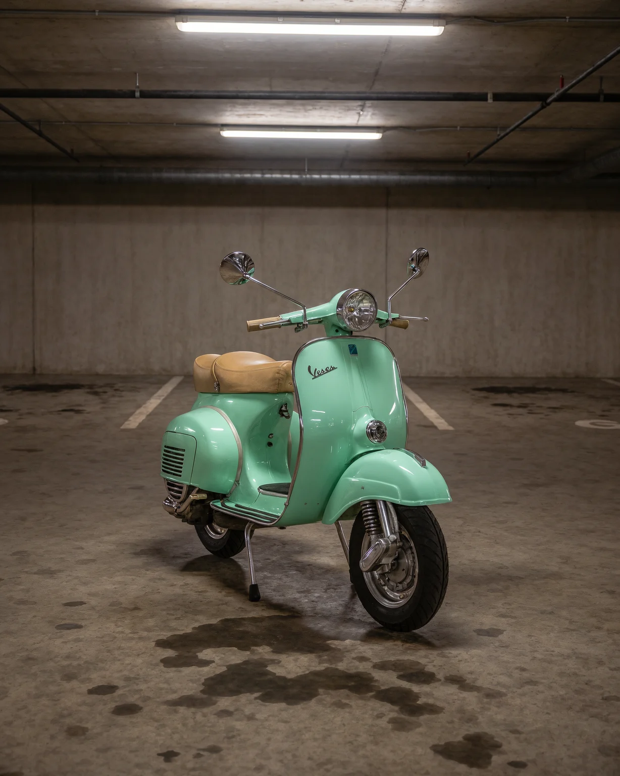 Before: Mint scooter moved from a parking garage to an Amalfi Coast street